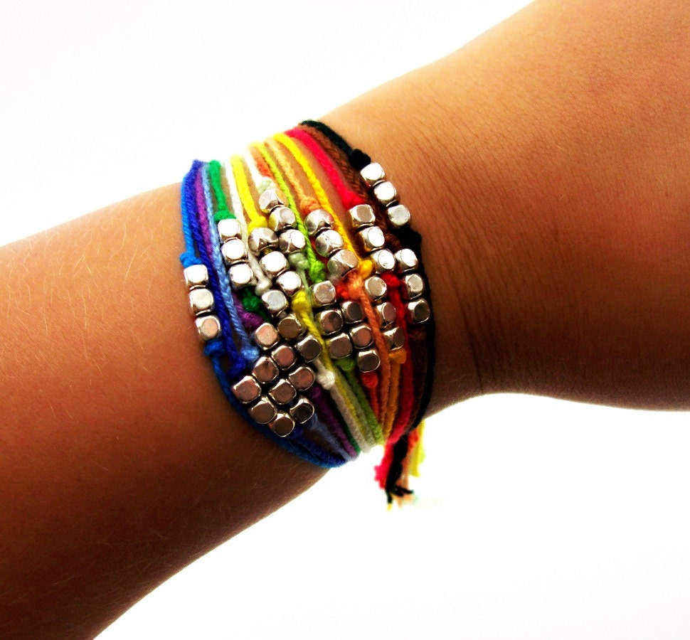 Pick 3 Wishlets by Wrapology - Bracelet/Anklet in any color of the rainbow - larger bulk orders available