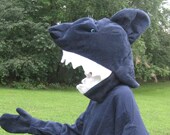 Adult or Child Vellux Shark Head Costume