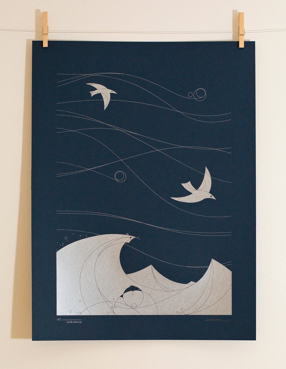 Turbulence - AIGA Artisan Activist 2011 Screen Printed Poster