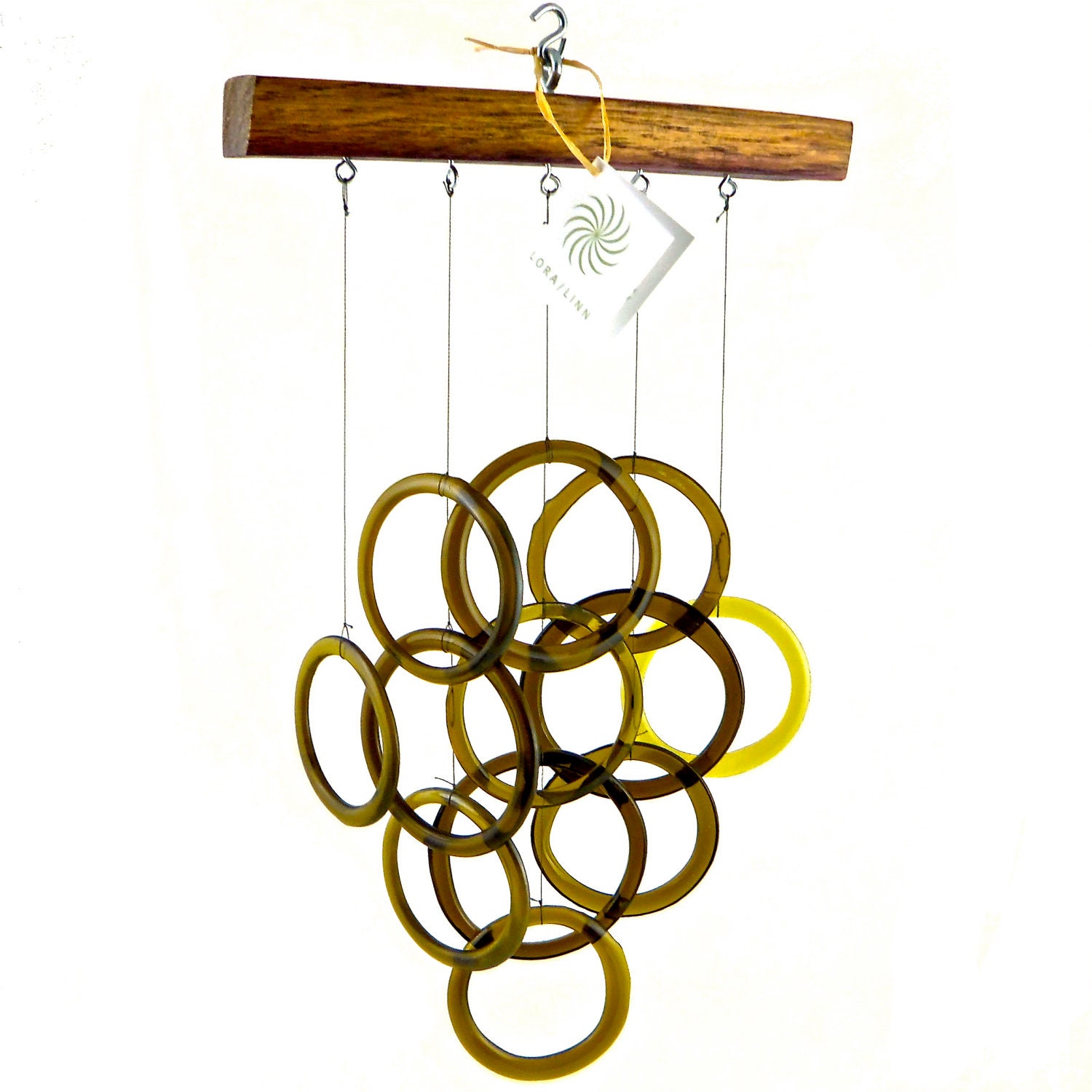 Recycled / Up-cycled Wine Bottle & Wine Barrel Stave Wind Chime