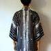 Vtg Mod Printed Floral Striped Kimono Sleeved Mini Dress