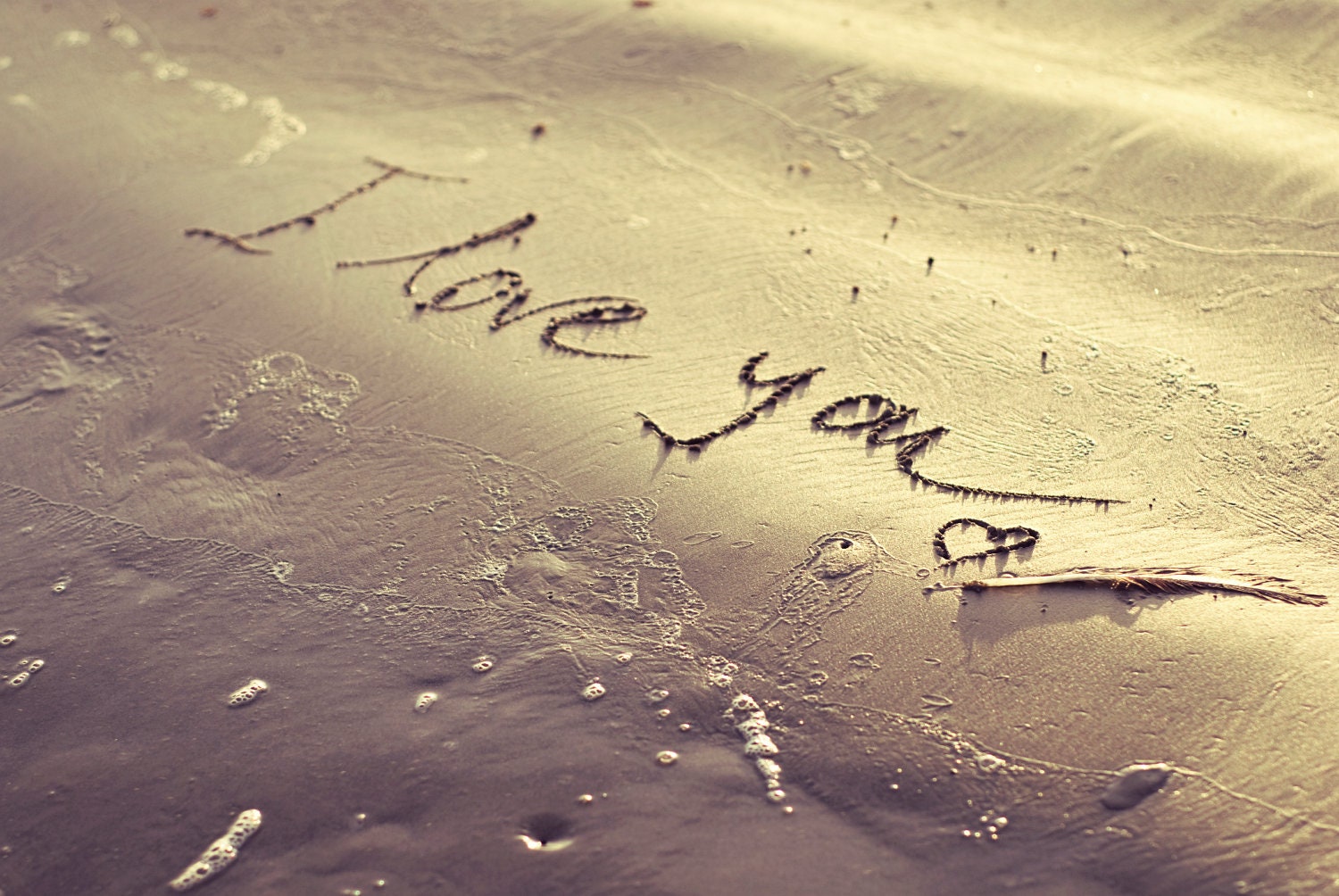 Beach Photography -   beach summer love sea wall art photo print  photos sand ocean shore "I love you"