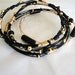 Stackable, Bangle bracelet, unisex, gold, black, wire wrap bracelet, handmade - PachamamaLove