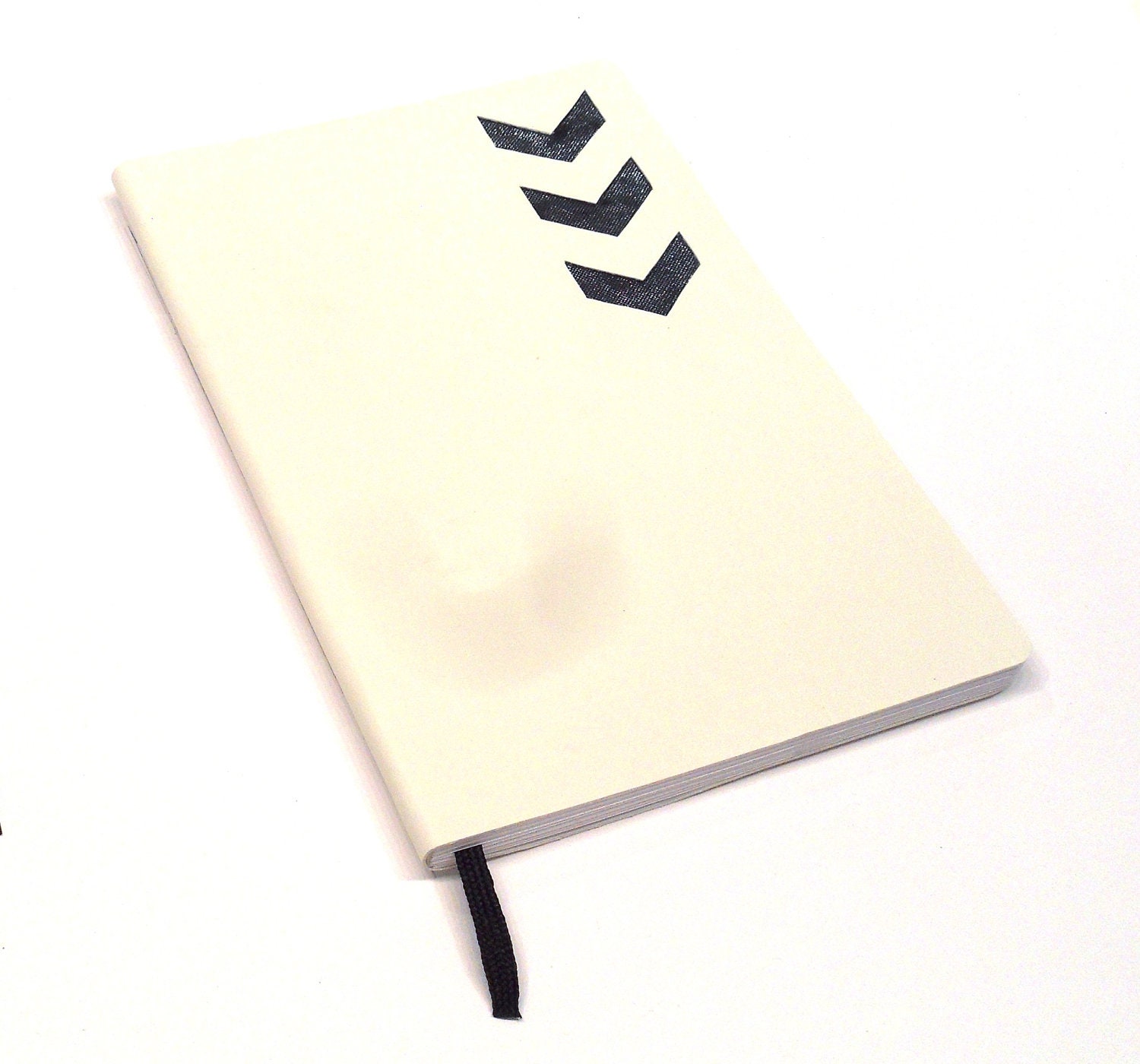MEDIUM Chevron Notebook Moleskine-style, Faux Leather, Soft-cover, Handbound