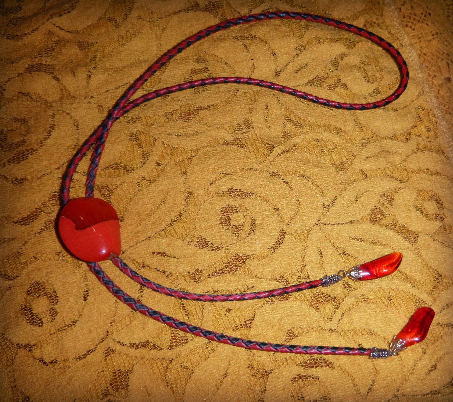 Rad Red Bolo Necklace