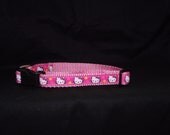 Pink Hello Kitty adjustable collar or martingale
