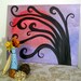 Curly tree painting, original acrylic on canvas painting 16x20