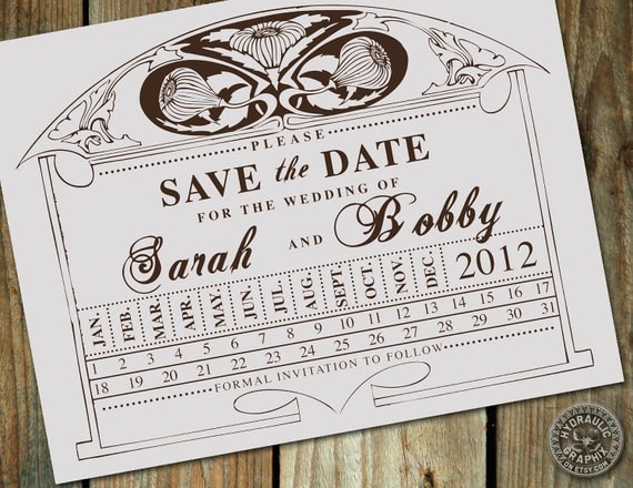 Vintage Train Station Ticket Stub Punch Card Wedding Save the Date - Customize your colors Il_570xn