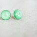 SEA GREEN - Small Earrings Studs - Tiny Stud Earrings in Shimmer Sea Green - Small Round Studs - Earrings by Hot Mess Momma