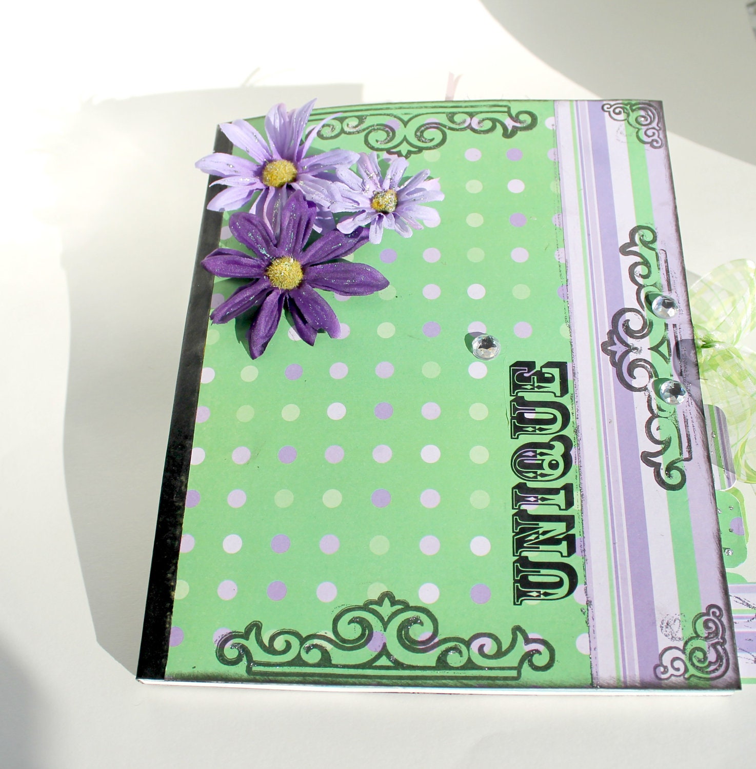 Altered Notebook, Memory Book, Diary, Journal, Scrapbook, Special Notebook, Poetry Book