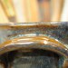 5" Tall Stoneware Pottery Utensil/Paintbrush Holder in Antique Iron High Fire Glaze.
