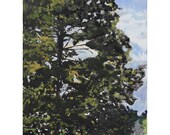 Landscape Painting, Tree, Original Oil  on Canvas 12x14 inch wall art