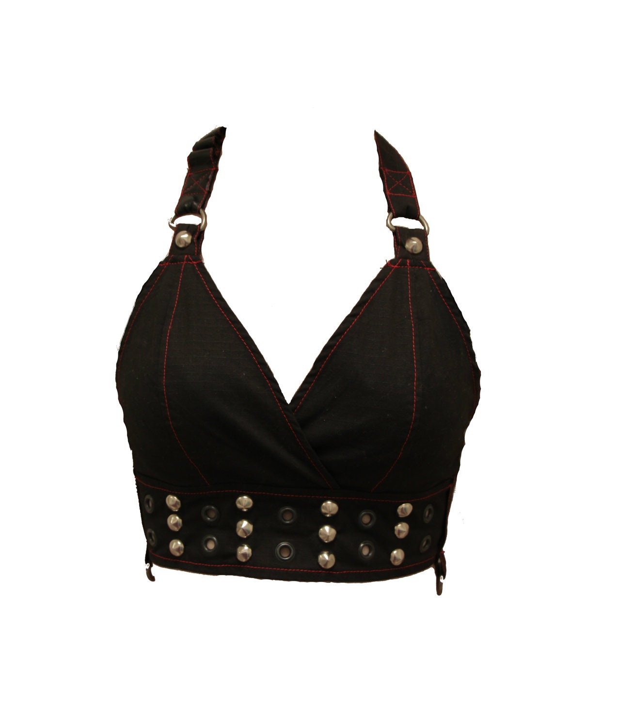 Lip Service black studded halter top X-Small - Small