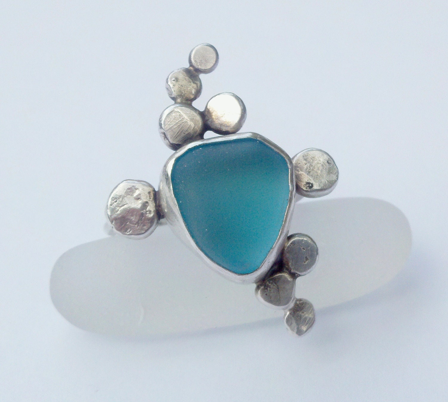 RESERVE for Shirley---Sea Glass Ring. Sterling Silver,Tropical Blue, Beach Wear, Beach Jewelry, Beach Inspired, Ocean Love