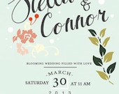 Blooming Garden Floral Wedding Invitation
