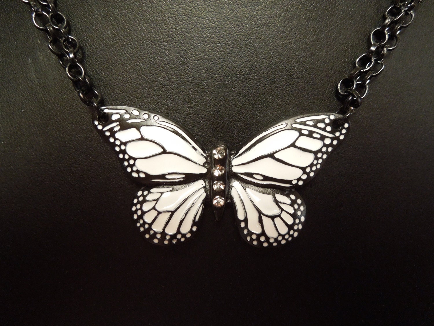 Black Tie Butterfly Necklace
