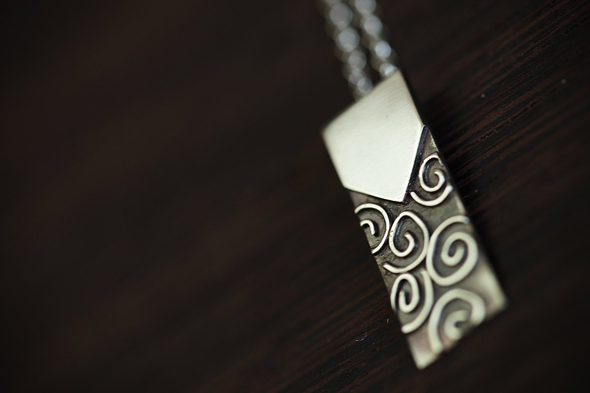 Sienna -- Silver Necklace filigree overlay by Anilani