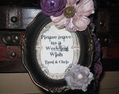 Victorian Steampunk Wedding Guest Book Alternative Chest with Sign and 100 embellished wish cards Personalize