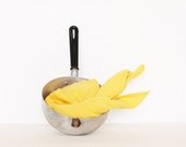 Vintage old aluminum colander strainer