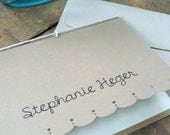 Stationary Set -- 10 cards and envelopes. Simple and Sophisticated -- Include Your Personal Message or Text