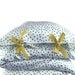 ORGANIC Toddler Bedding set - Scattered dots - peacock blue dots on white background