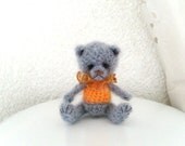 Mini bear, artist bear, amigurumi, miniature, crochet, toy, gift, Christmas
