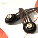 Vintage Black Button Rhinestone Hair Clip Set, Snap Clip Hair, Retro, Back to School