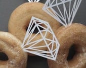 12 White Paper Diamonds for Doughnut Diamond Rings