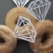 12 White Paper Diamonds for Doughnut Diamond Rings