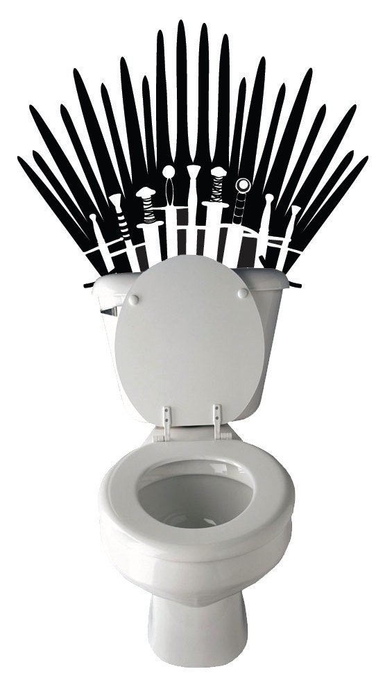 Sword Throne Toilet Decal