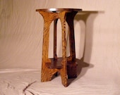 New Mission Oak Furniture Arts & Crafts Style Lamp Table Hand Crafted Tabouret