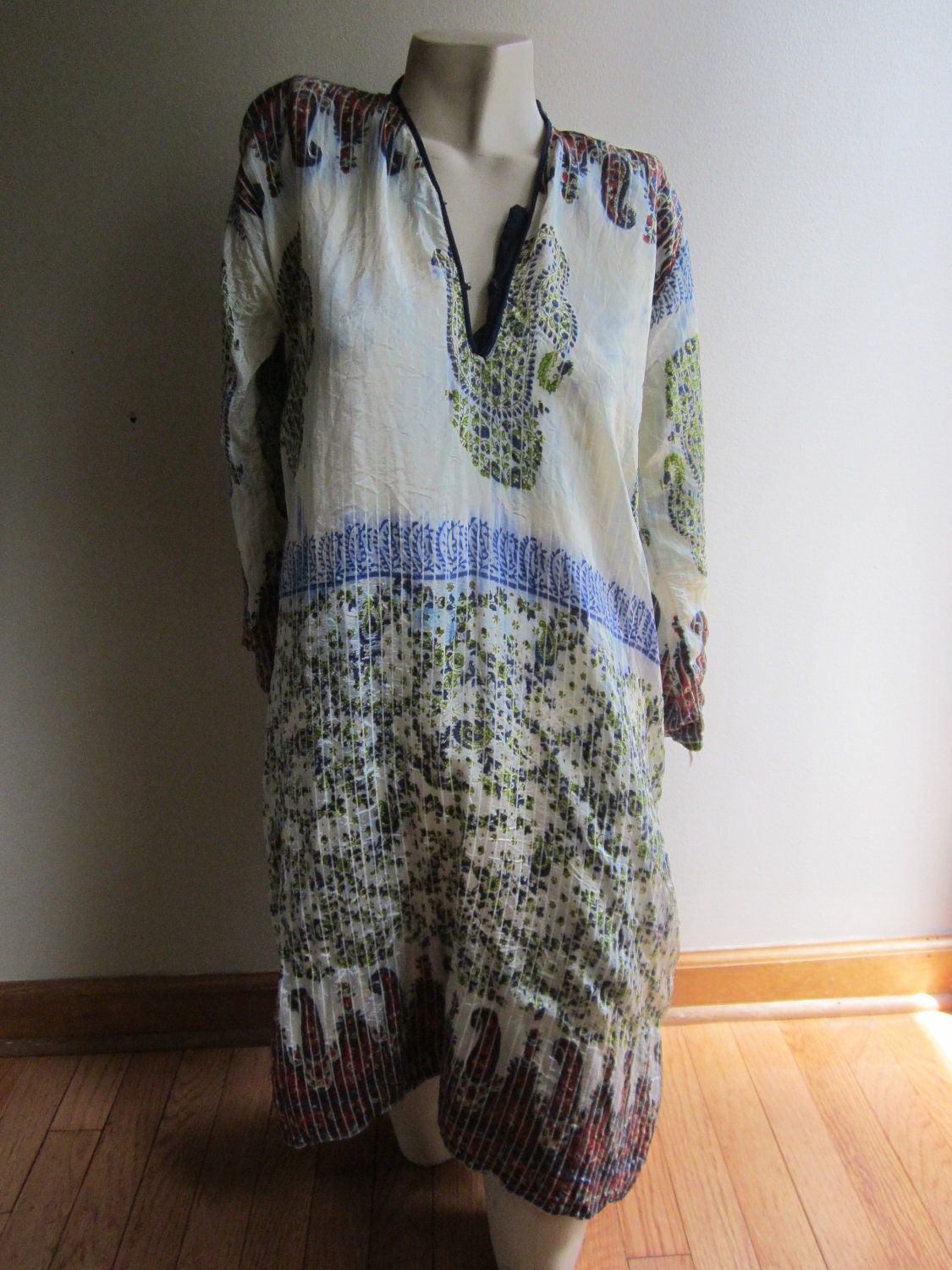 Vintage Indian Tunic Dress Small
