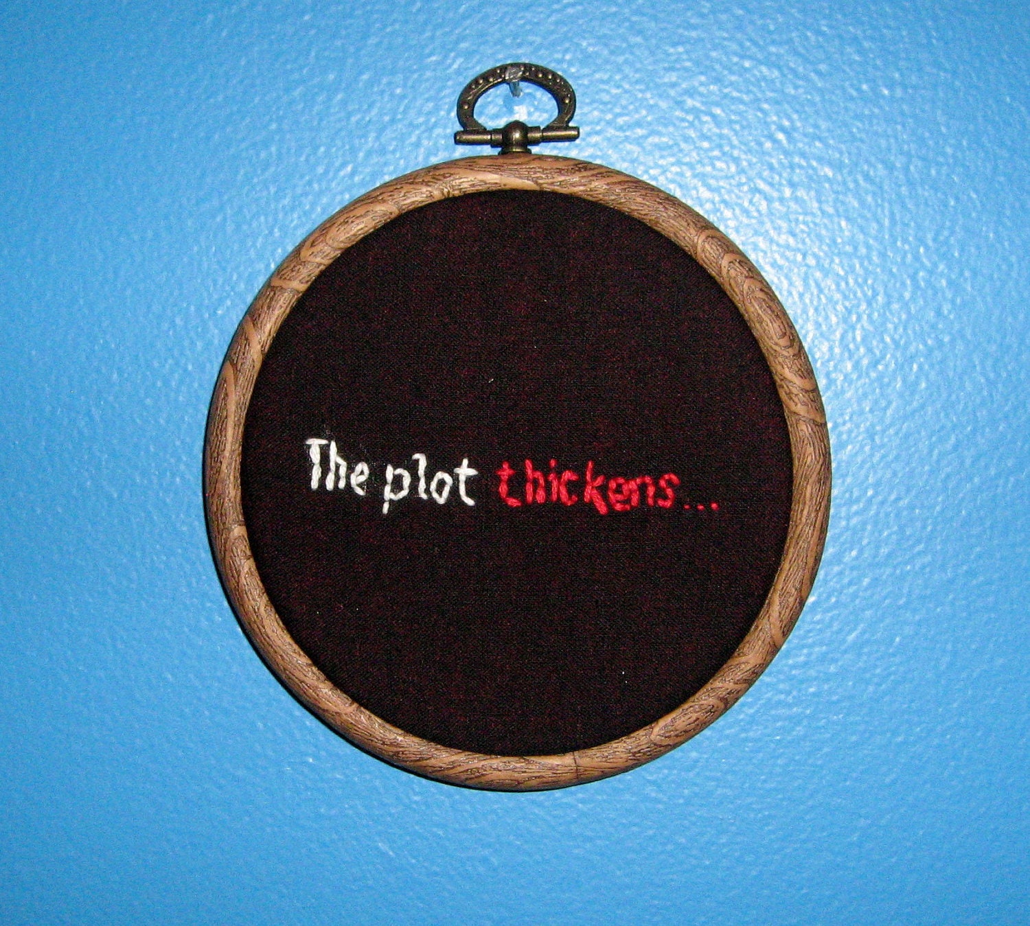 The Plot Thickens... NaNoWriMo embroidery