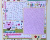 12x12 Scrapbook Page Birthday Girl
