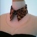 30%OFF SALE the first anniversary of the founding of my etsy shop leopard print cotton  peter pan  handmade collar.unique design