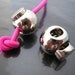 Finding - 2 pcs Silver Plastic Round Ball Buckle Clamp End Lock Cord with One Hole Fit for 3mm Round Stretch Elastic Drawcord Rope Cords
