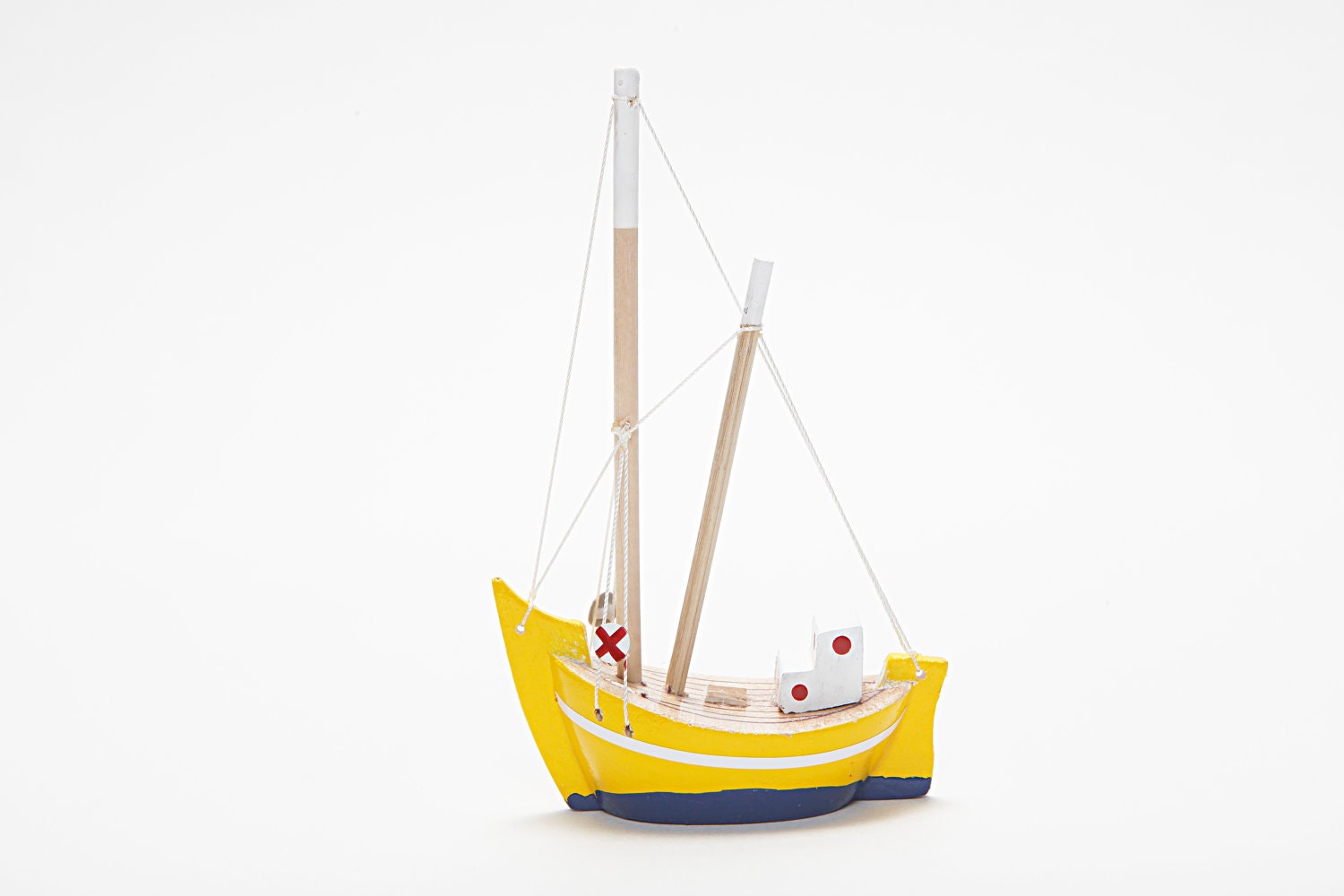 Wooden Boat - Fishing Boat - Trawler / Handmade - Hand Painted