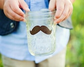 Mustache Party Vinyl Stickers - 2" - Set of 25