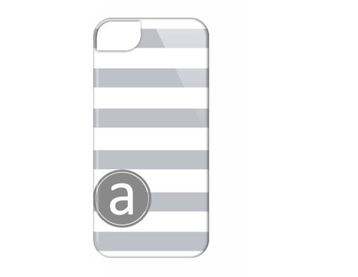 Fat Stripe Gray -  Personalized Monogram iphone 5 case