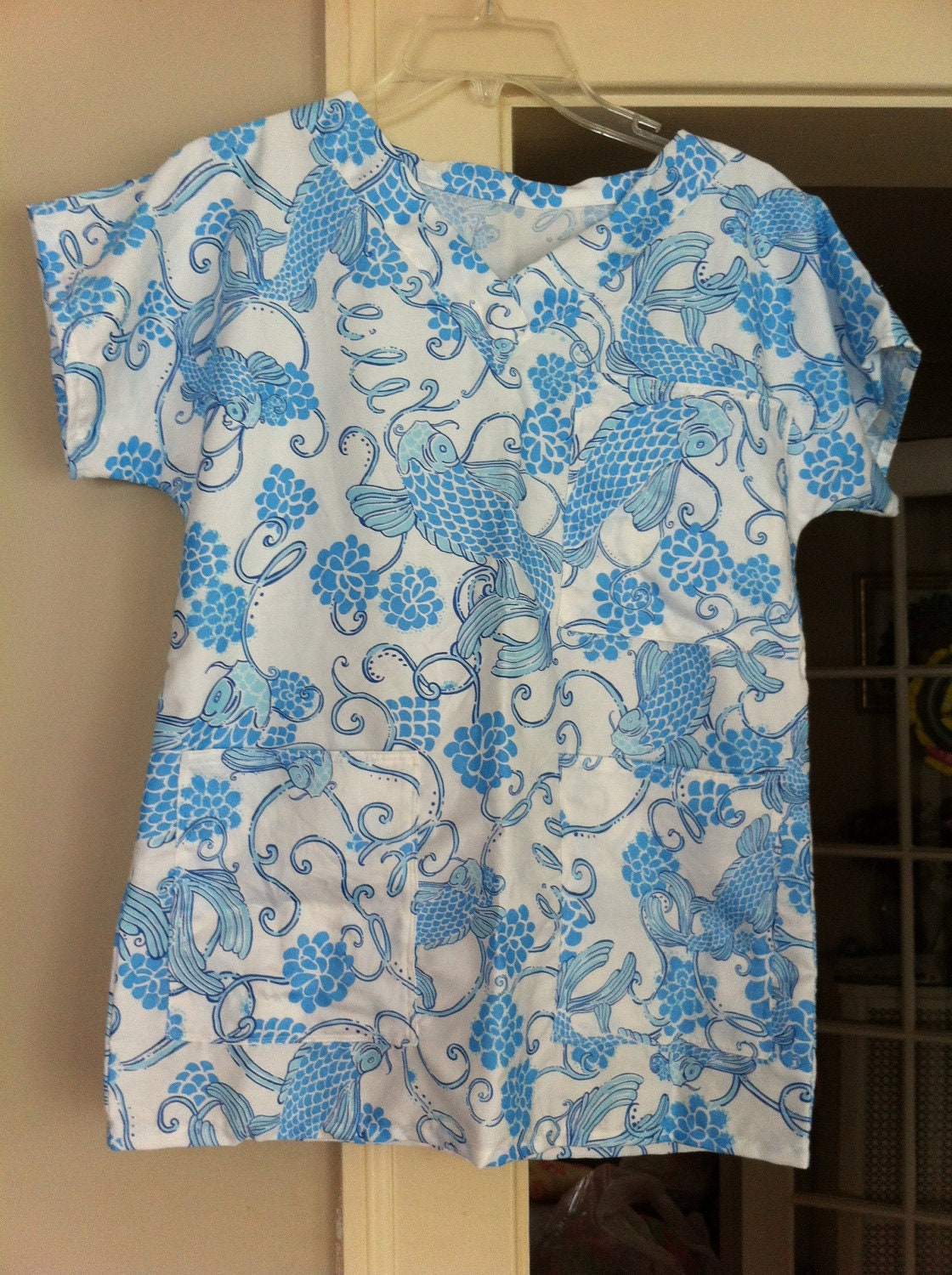 Scrubs Top made with Lilly Pulitzer Fabric