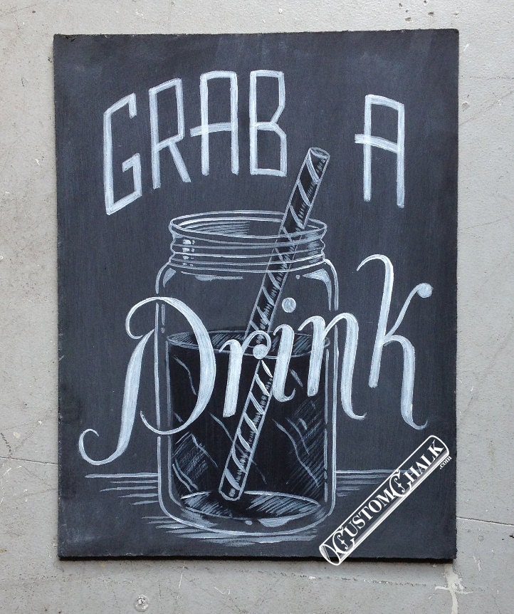 Grab a Drink - Wedding Bar Sign - Reception Bar Sign - Open Bar Sign