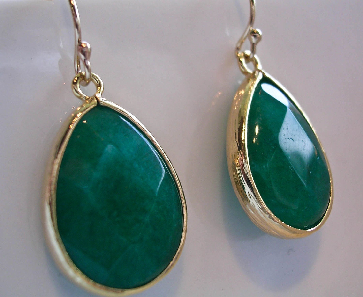 Push Present, Emerald Green Earrings, May Birthstone, Gift for Her