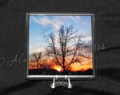 Colorful Sunset Photo Coasters