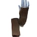 Crochet Fingerless Wool Gloves, Ribbed, Toffee, Brown, Light Brown