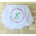 One (1) Custom Embroidered Polka Dot Monogram Diaper Cover