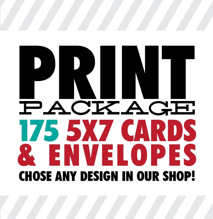 PRINTED CARDS - Custom Christmas Holiday Photo Card Printing - 175 cards with envelopes - Adoption Fundraiser