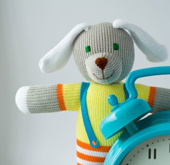 Phill the Doggy, knitted doll - gift for boys and girls from 3 till 99 years old