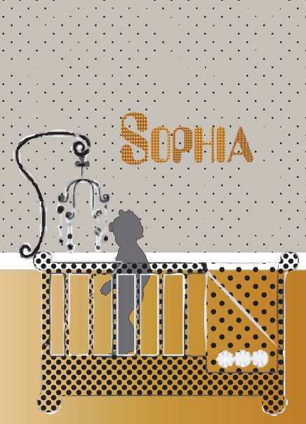 Nursery Wall Decor // Custom Baby Names  // Size 7"