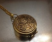 Gold Plated Inspired Ancient Symbols Compass Necklace