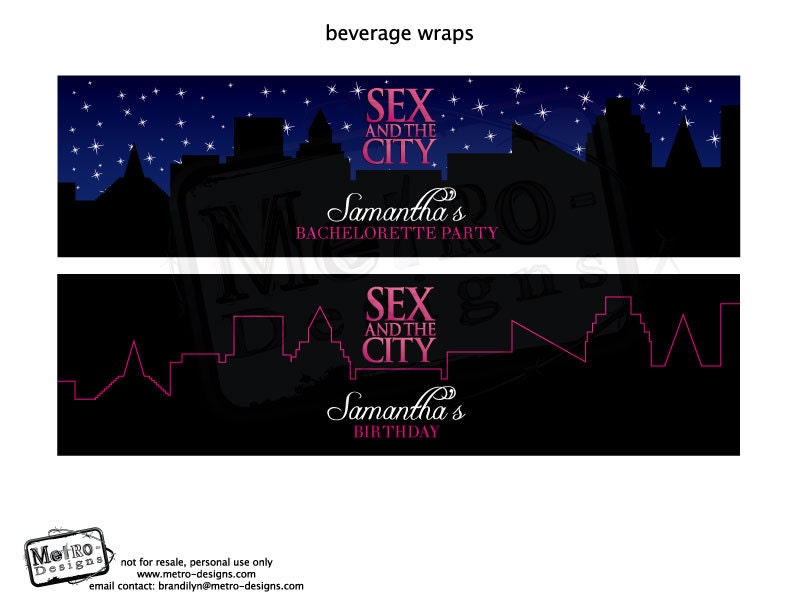 Sex and the City Party - Beverage Labels Il_570xn